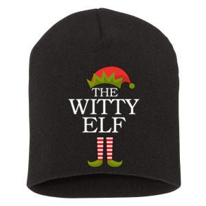 The Witty Elf Matching Christmas Short Acrylic Beanie