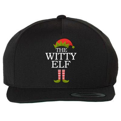 The Witty Elf Matching Christmas Wool Snapback Cap