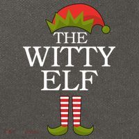 The Witty Elf Matching Christmas Cotton Canvas Backpack