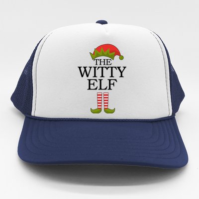 The Witty Elf Matching Christmas Trucker Hat