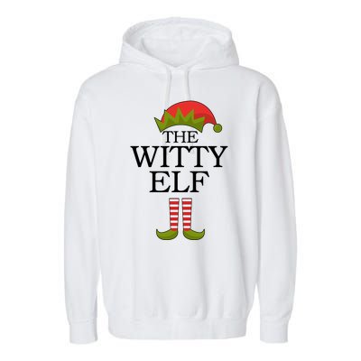 The Witty Elf Matching Christmas Garment-Dyed Fleece Hoodie