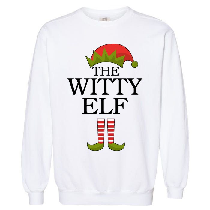 The Witty Elf Matching Christmas Garment-Dyed Sweatshirt