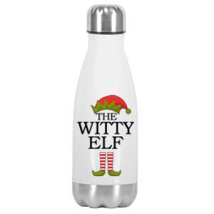 The Witty Elf Matching Christmas Stainless Steel Insulated Water Bottle