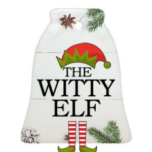 The Witty Elf Matching Christmas Ceramic Bell Ornament