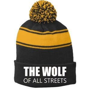 The Wolf of All Streets Stripe Pom Pom Beanie