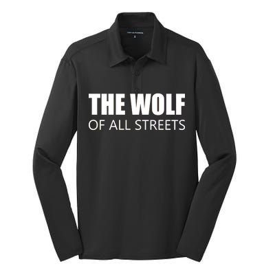 The Wolf of All Streets Silk Touch Performance Long Sleeve Polo