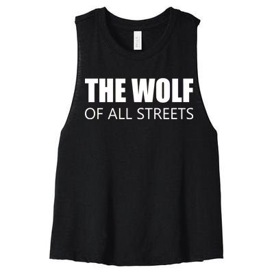 The Wolf of All Streets Women's Racerback Cropped Tank