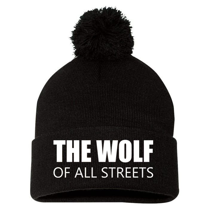 The Wolf of All Streets Pom Pom 12in Knit Beanie