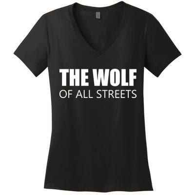 The Wolf of All Streets Women's V-Neck T-Shirt