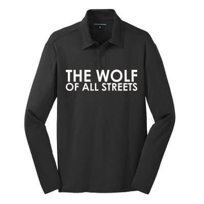 The Wolf of All Streets Classic Logo Silk Touch Performance Long Sleeve Polo