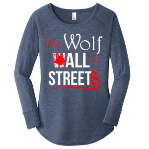 The Wolf of All Streets Wall Street Women's Perfect Tri Tunic Long Sleeve Shirt