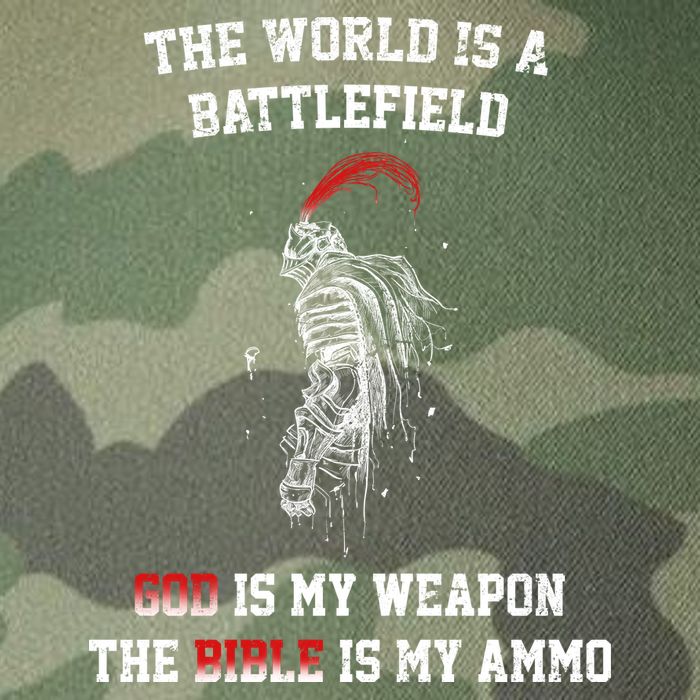 The World Is a Battlefield God is my Weapon Legacy Tie Dye Trucker Hat