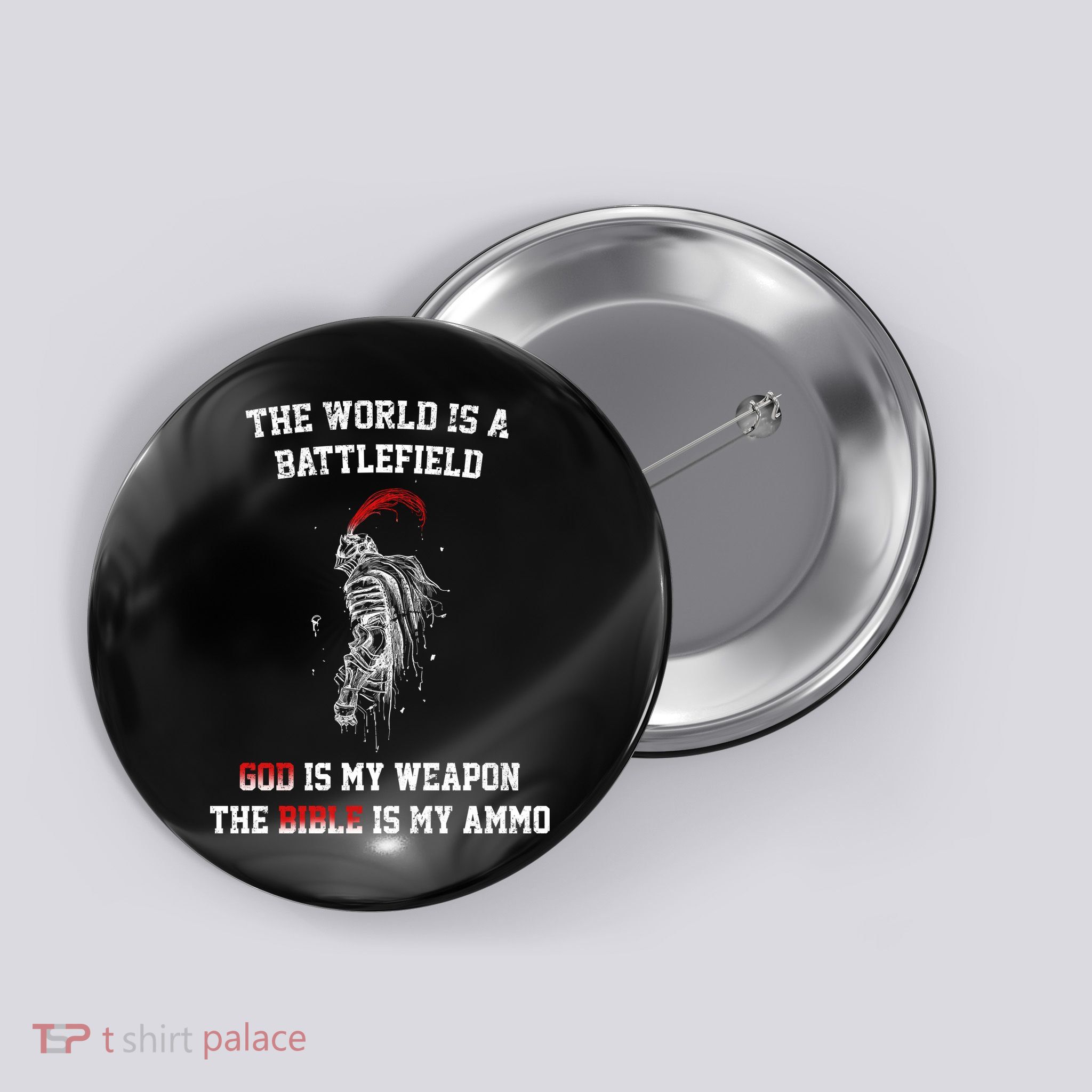 The World Is a Battlefield God is my Weapon Button