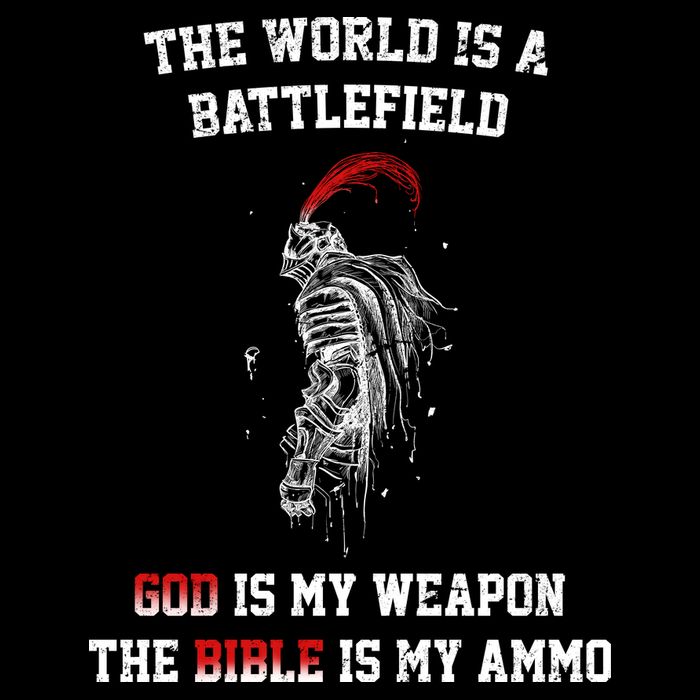 The World Is a Battlefield God is my Weapon Button