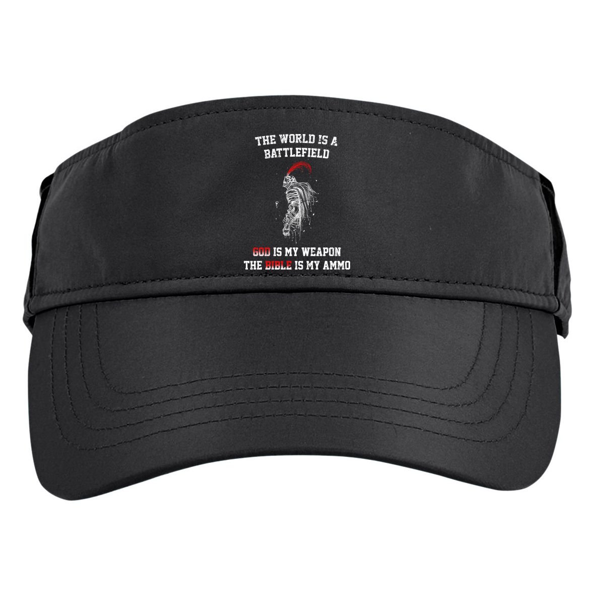 The World Is a Battlefield God is my Weapon Adult Drive Performance Visor