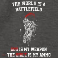 The World Is a Battlefield God is my Weapon Vector Backpack