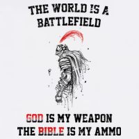 The World Is a Battlefield God is my Weapon Garment-Dyed Sweatshirt