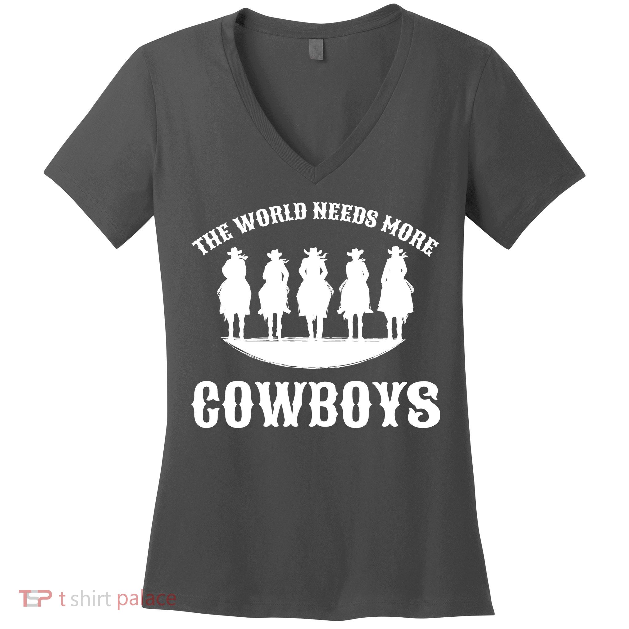 The World Needs More Cowboys Women's V-Neck T-Shirt