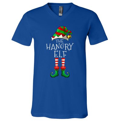 The Hangry Elf Family Matching Funny Christmas Costume V-Neck T-Shirt