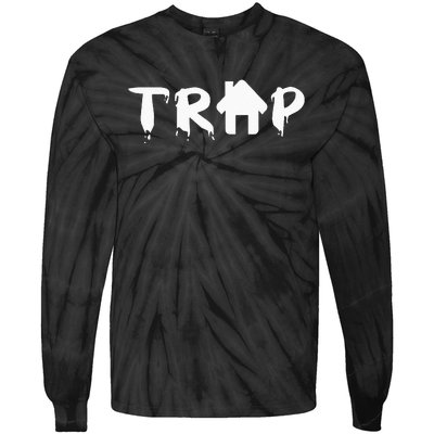 Trap House EDM Rave Festival Costume Outfit Dance Music Tie-Dye Long Sleeve Shirt