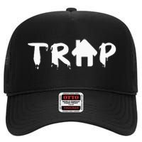 Trap House EDM Rave Festival Costume Outfit Dance Music High Crown Mesh Back Trucker Hat