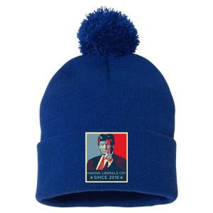 Trump Hope Elections 2024 Donald Trump 2020 Gift Pom Pom 12in Knit Beanie