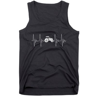Tractor Heartbeat Ecg Agricultural Vehicle Tank Top