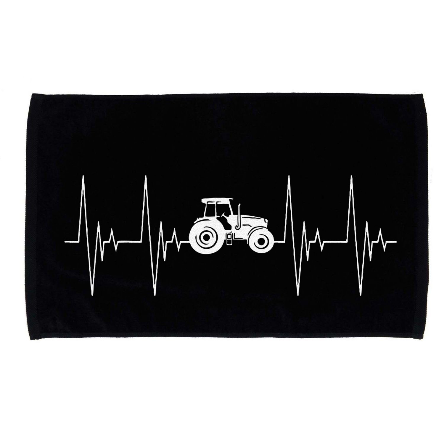 Tractor Heartbeat Ecg Agricultural Vehicle Microfiber Hand Towel