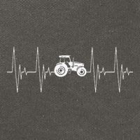 Tractor Heartbeat Ecg Agricultural Vehicle Cotton Canvas Backpack