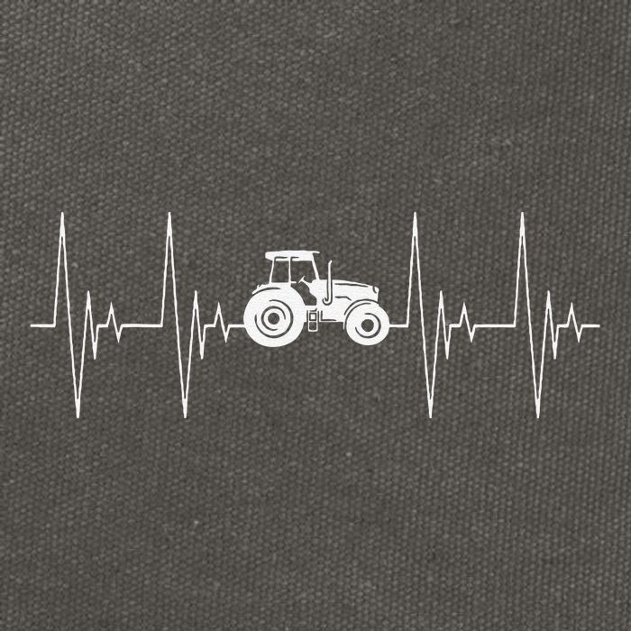 Tractor Heartbeat Ecg Agricultural Vehicle Cotton Canvas Backpack