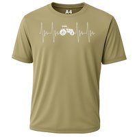 Tractor Heartbeat Ecg Agricultural Vehicle Cooling Performance Crew T-Shirt