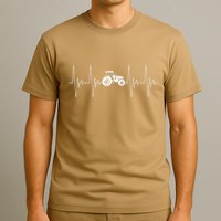 Tractor Heartbeat Ecg Agricultural Vehicle T-Shirt