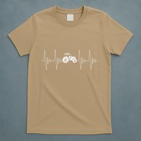 Tractor Heartbeat Ecg Agricultural Vehicle T-Shirt