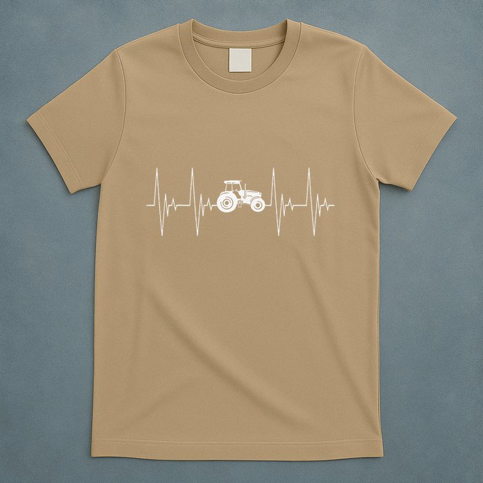 Tractor Heartbeat Ecg Agricultural Vehicle T-Shirt