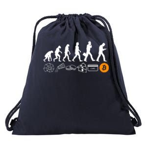 The Human Evolution Of Money Bitcoin Drawstring Bag