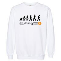 The Human Evolution Of Money Bitcoin Garment-Dyed Sweatshirt