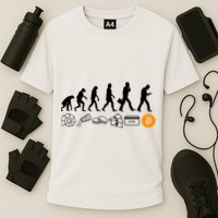 The Human Evolution Of Money Bitcoin Performance Shirt