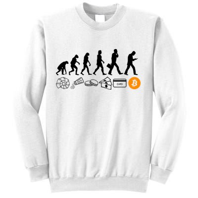 The Human Evolution Of Money Bitcoin Sweatshirt