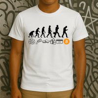 The Human Evolution Of Money Bitcoin T-Shirt
