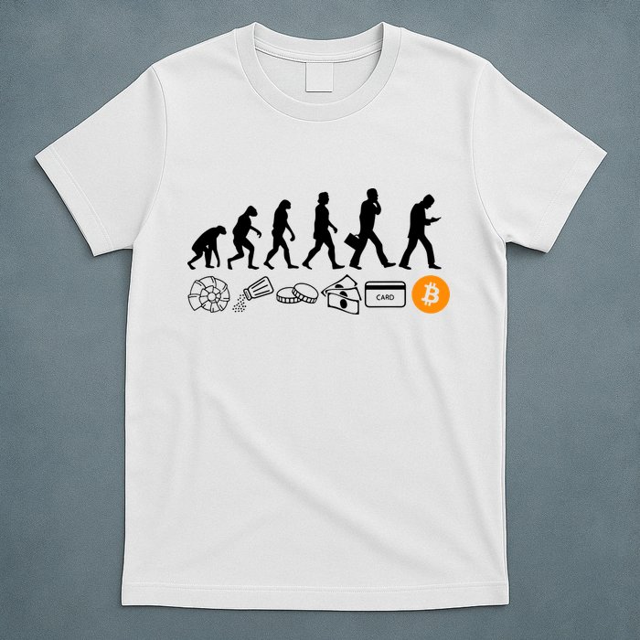 The Human Evolution Of Money Bitcoin T-Shirt