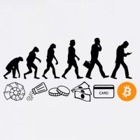 The Human Evolution Of Money Bitcoin T-Shirt
