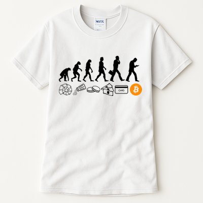 The Human Evolution Of Money Bitcoin Tall T-Shirt