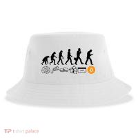 The Human Evolution Of Money Bitcoin Sustainable Bucket Hat