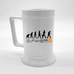 The Human Evolution Of Money Bitcoin Beer Stein