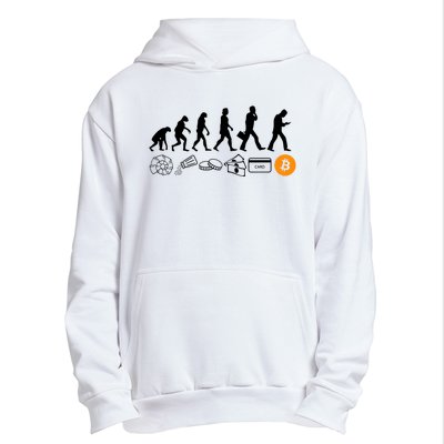 The Human Evolution Of Money Bitcoin Urban Pullover Hoodie