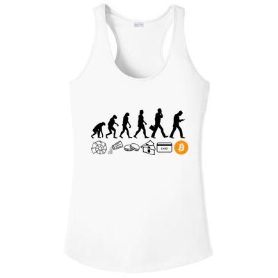 The Human Evolution Of Money Bitcoin Ladies PosiCharge Competitor Racerback Tank