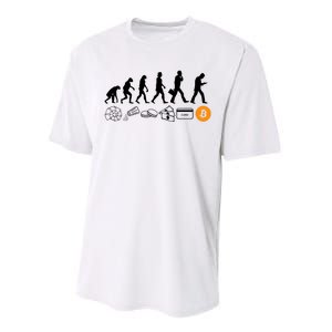 The Human Evolution Of Money Bitcoin Performance Sprint T-Shirt