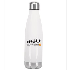 The Human Evolution Of Money Bitcoin Stainless Steel Insulated Water Bottle