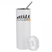 The Human Evolution Of Money Bitcoin Stainless Steel Tumbler