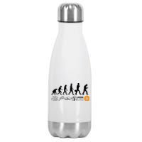 The Human Evolution Of Money Bitcoin Stainless Steel Insulated Water Bottle